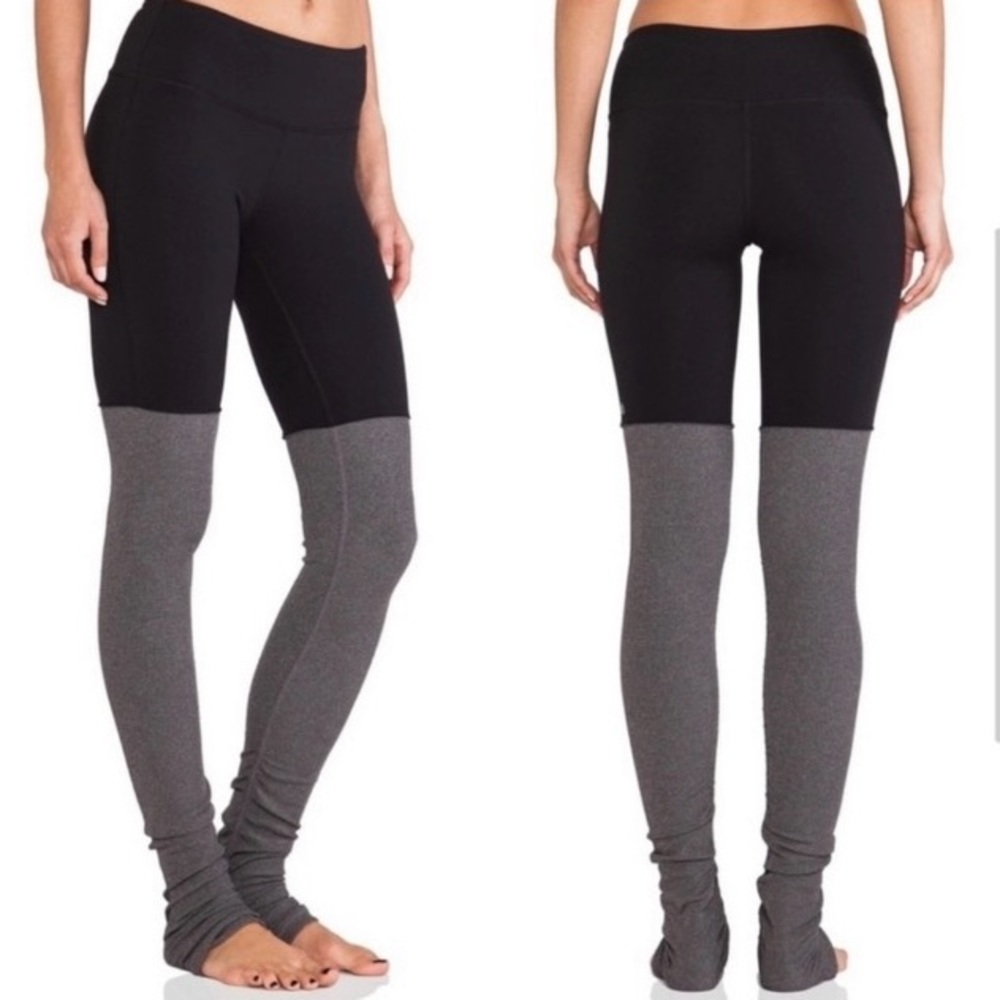 GUC Alo black/grey leg warmer style leggings